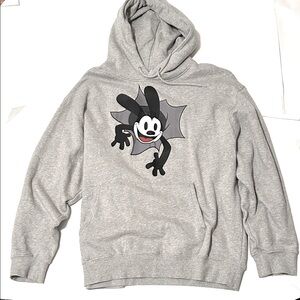 Disney Gray Hoodie Oswald  the lucky rabbit Cartoon Character Design